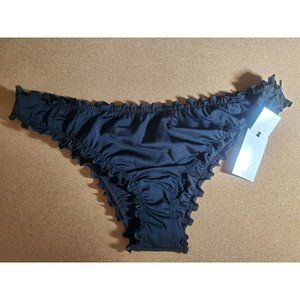 Shade & Shore Women Large(12-14) Ruffle High Leg Bikini Bottom